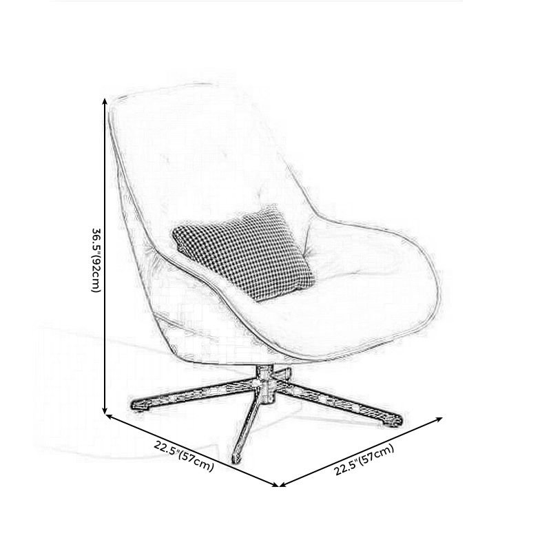 22.44"Wide x 22.44"Deep Bonded Leather Armless Chair with Spider Base