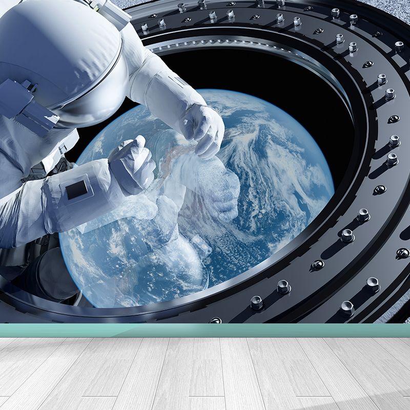 Whole Astronaut Mural Wallpaper for Wall Decor Fictional Boys Bedroom Wall Covering