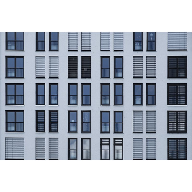 Contemporary City Architecture Mural Wallpaper for Study Room, Stain Resistant