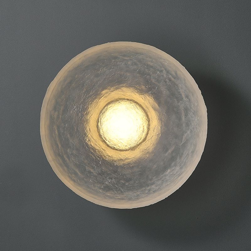 Single White Wall Mounted Sconce LED Shaded Wall Light for Living Room