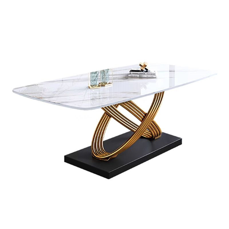 1/4/5/7 Pieces Rectangular Dining Set Luxurious Sintered Stone Top Dinette Table Set