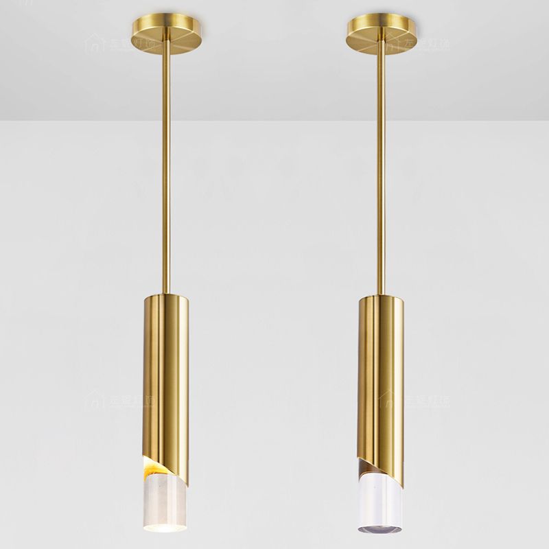 Tubi moderni in stile minimalista a pendente di illuminazione lampada a soffitto acrilico per soggiorno