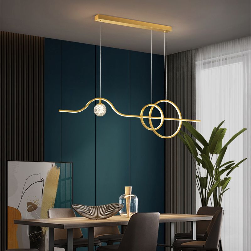 Apparecchi di illuminazione dell'isola lineare Modern Style Metal Kitchen Candant Lights