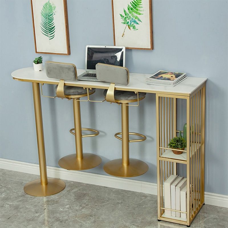 Modern Style Stone Bar Table Set 1/2/3 Pcs Specialty Bar Set for Indoor