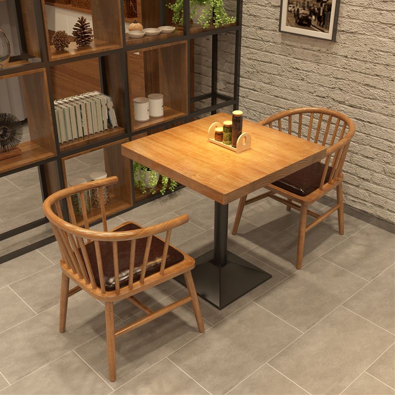 Industrial Style Dining Table Solid Wood Dining Site Table for Dining Room