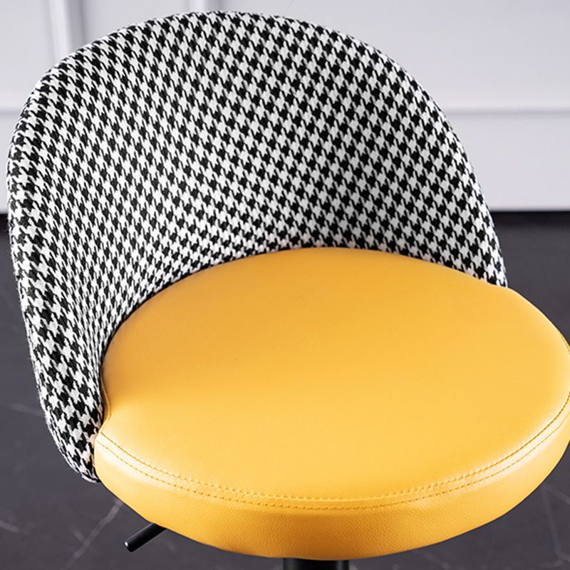 Modern Adjustable Height Stool Matte Finish Upholstered Bar Stools