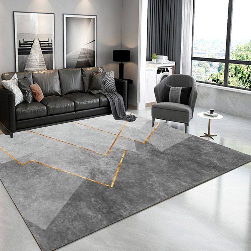 Apricot Simplicity Carpet Polyester Graphic Carpet Stain Resistant Carpet for Drawing Room