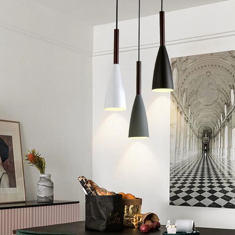 Cone Shape Hanging Light Modern Style Metal 1 Light Hanging Lamp for Restaurant