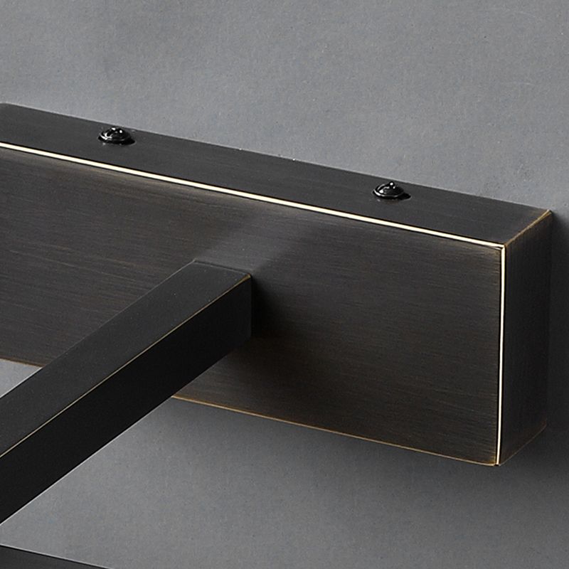 Modern Minimalist Style Linear Wall Mounted Vanity Lights Copper Flush Mount Wall Sconce for Bathroom