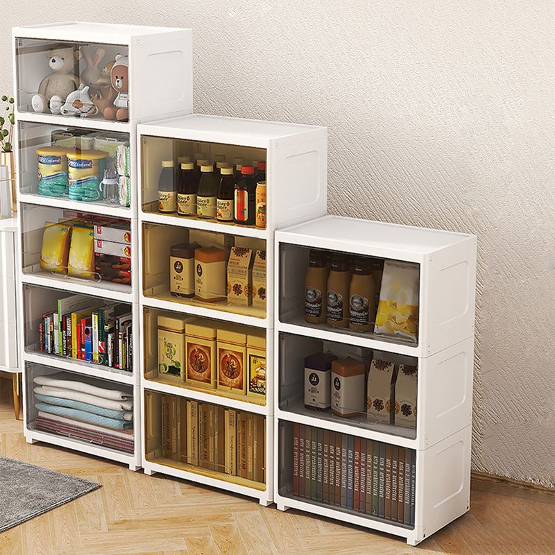 5-Door Storage Cabinet with Legs Contemporary Non-Hanging Armoire