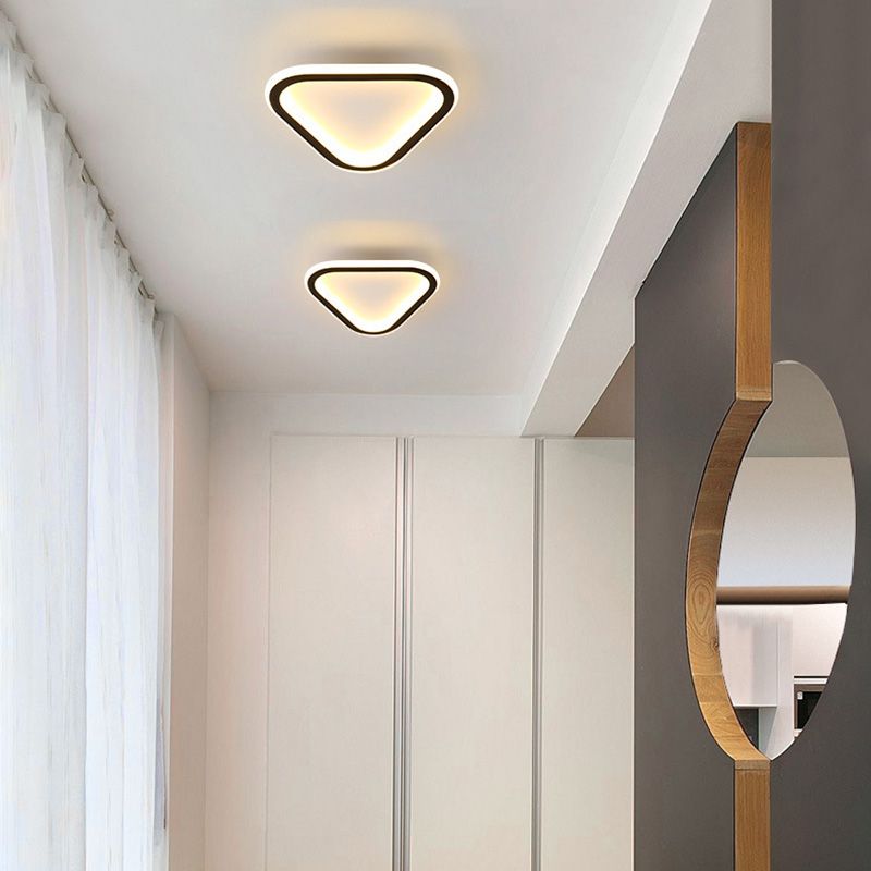 Dispositivo de techo de LED geométrico sencillo de iluminación de montaje de descarga de metal conciso para el corredor de pasillo