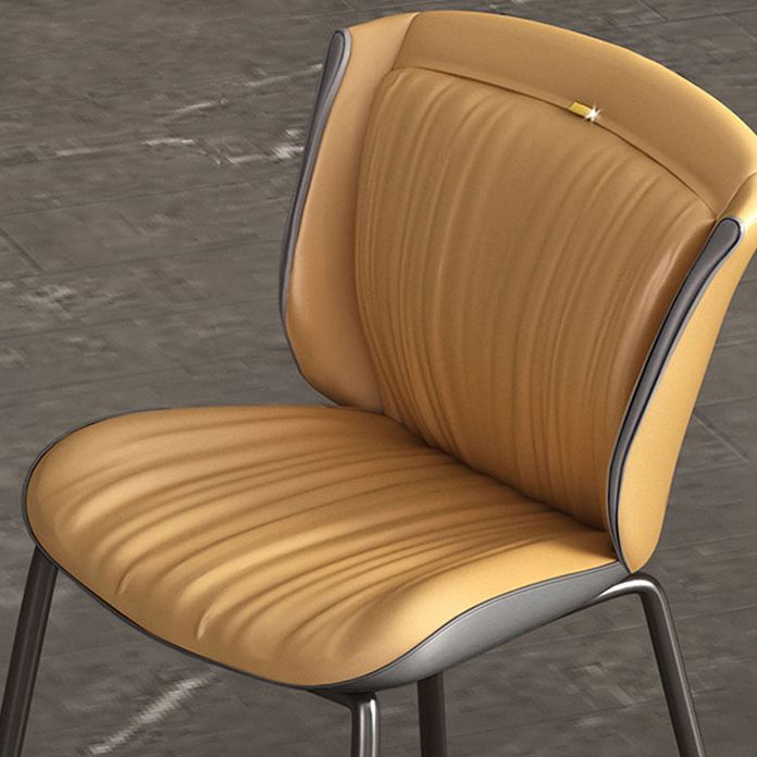 Silla auxiliar para el hogar, silla de metal tapizada con respaldo lateral para comedor (juego de 2)