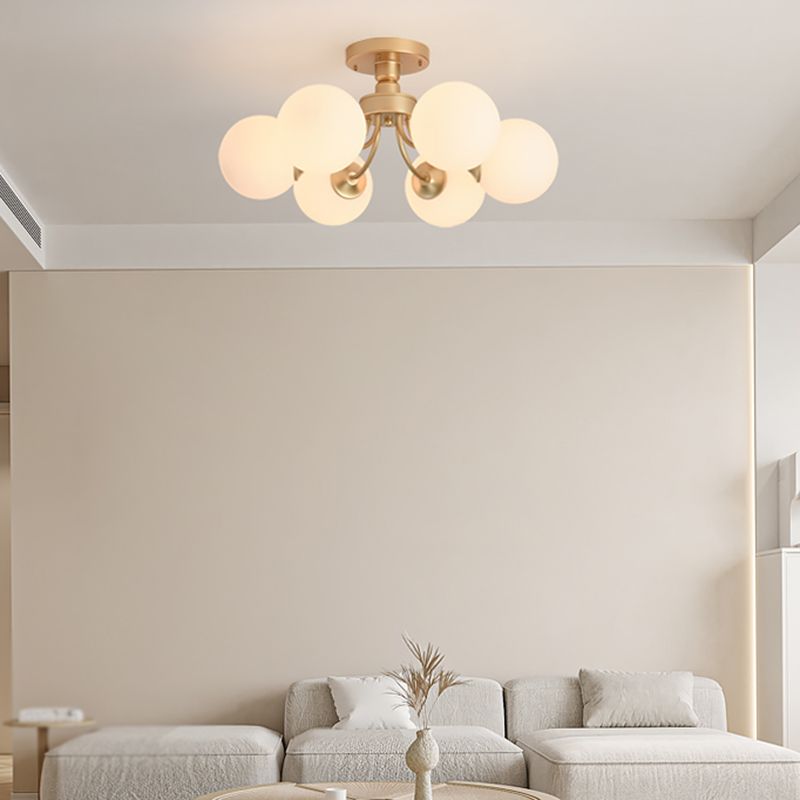 Modern Simple Iron Ceiling Light Ball Shape Ceiling Lamp for Living Room