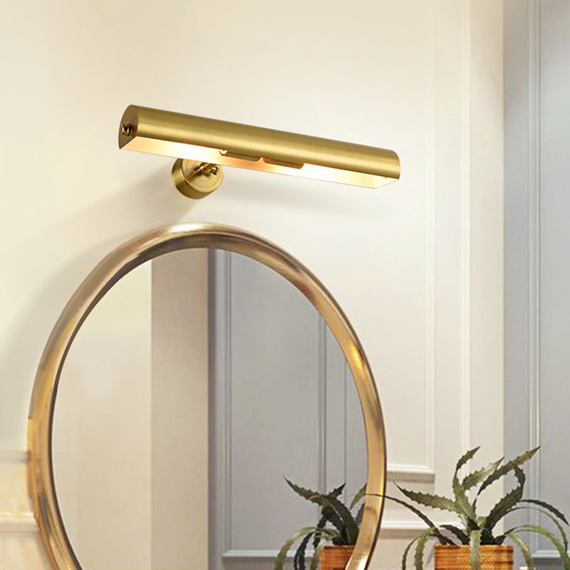 Modern Simple Copper Make -up Mirror Lamp Badkamer Noordse spiegel Lichtlijn