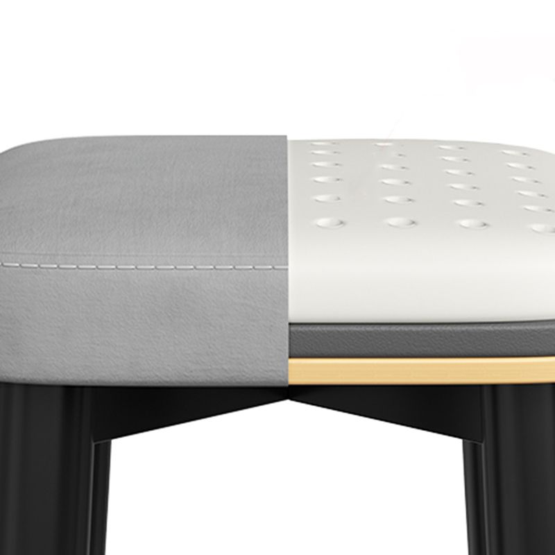 Glam Square Indoor Ottoman Faux Leather Whole Colored Cube Water Resistant Ottoman