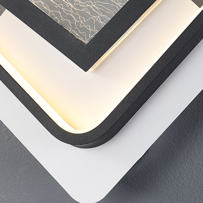 Fun a parete a parete geometrica bianca