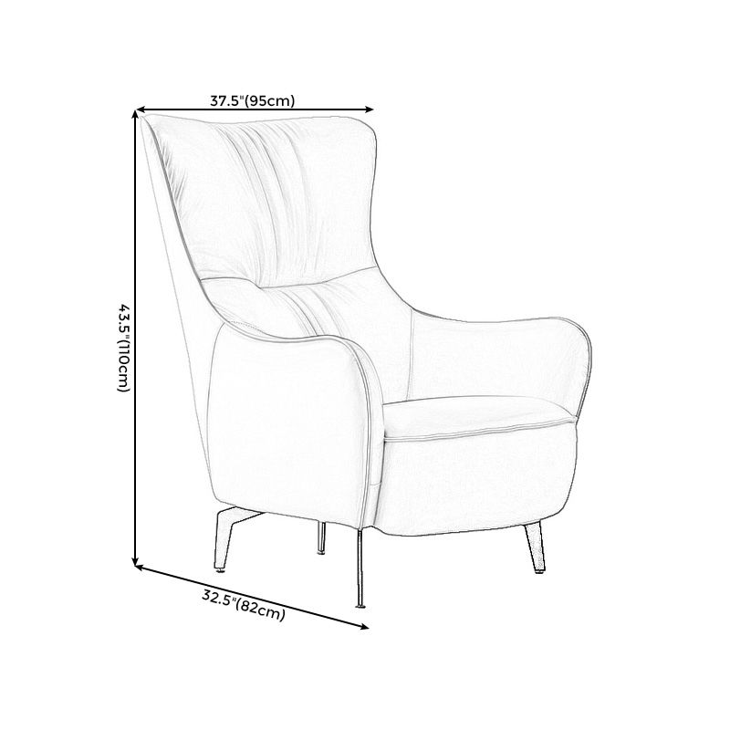 Nordic Single Chair Modern Simple Tiger Chair Leather Single Sofa Light Luxury High Back