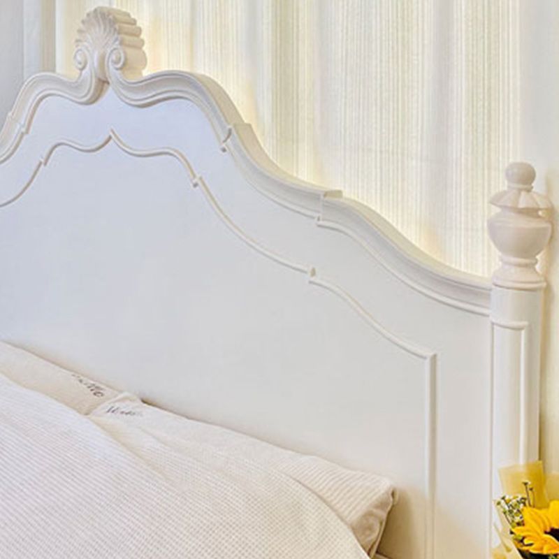 Victorian Solid Color Slat Bed Arched Bed With Custom Wood Legs
