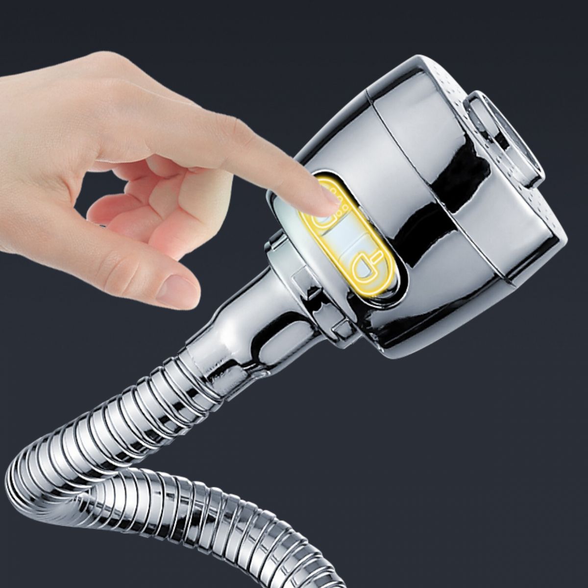 Modern Metal Single Handle Kitchen Faucet Wall Mounted Faucet in Chrome