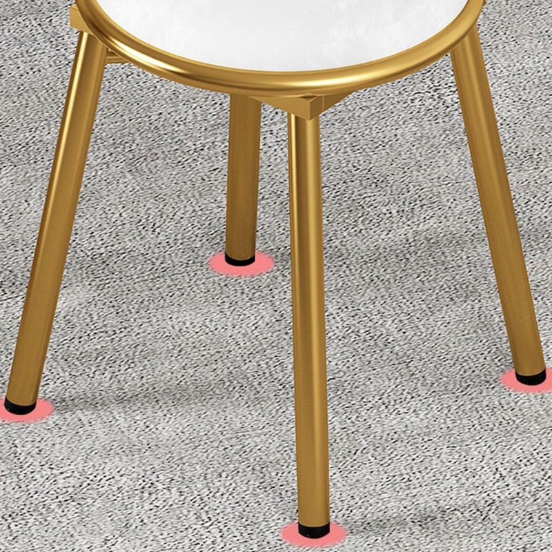 Chaise de salle à manger sans accoudoirs rembourrée de style scandinave, chaise simple à dossier ouvert