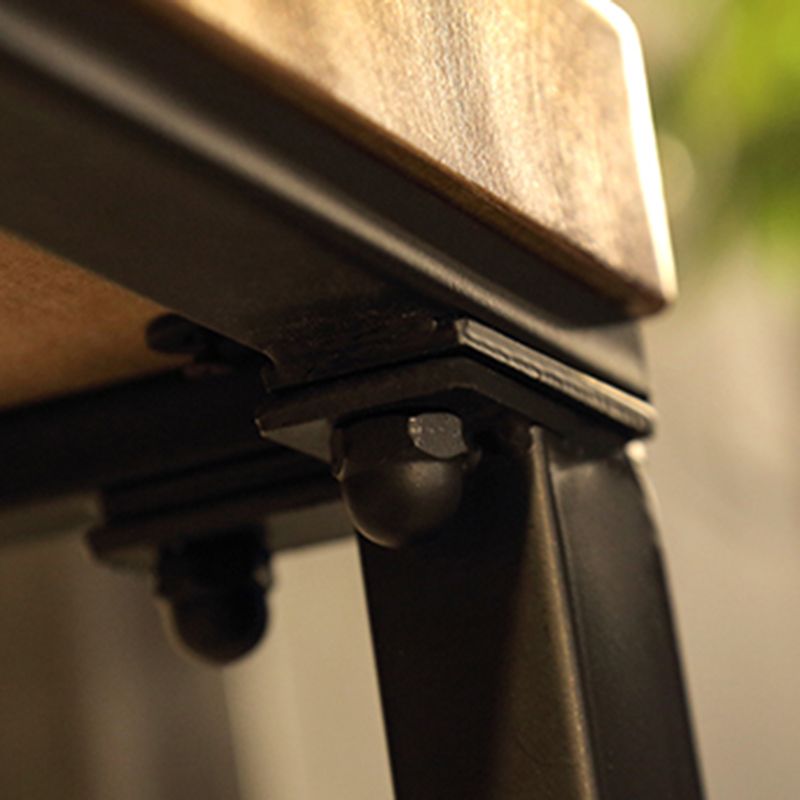 Trestle Base Dining Table Industrial Solid Wood Bar Table for Bistro