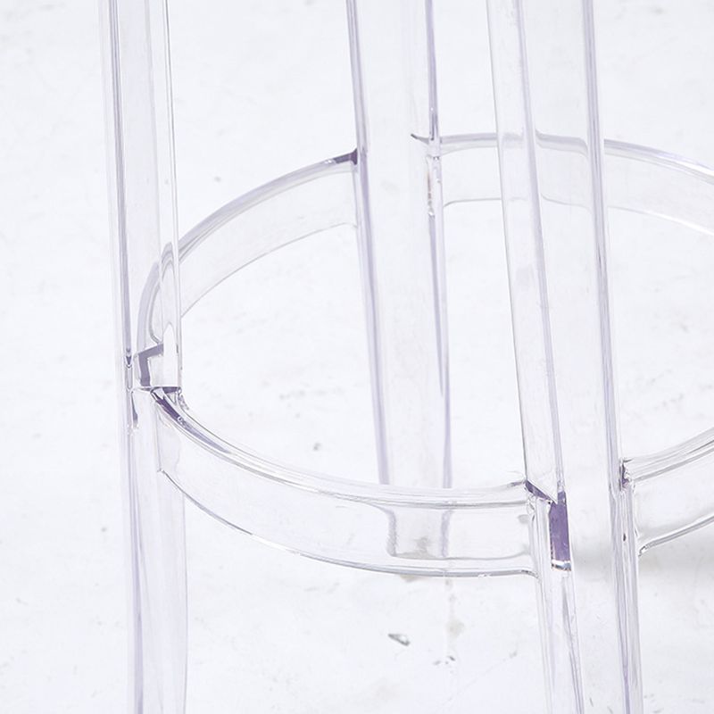Sgabelli da bar scandinavi senza schienale in plastica trasparente