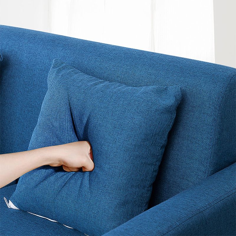 27.5"Wide Faux Leather/Linen Blend Tight Back Arm Chair with Basic Four Legs