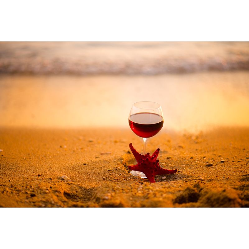 Red Wine Mural Wallpaper Stain Resistant Wall Decor for Bar Pub, Made to Measure