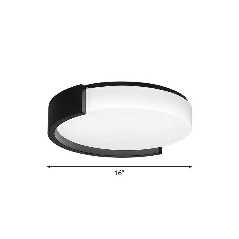 Round Acrylic Ceiling Lighting Simplicity LED Flush-Mount Light Fixture for Bedroom