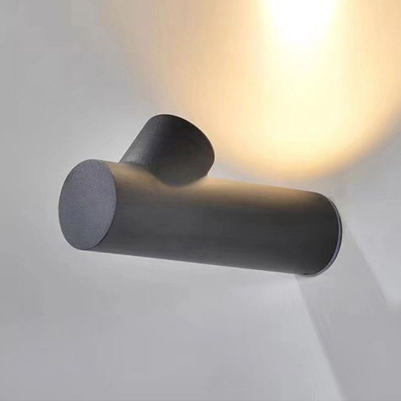 Contemporary Aluminum Wall Light Water Proof Cylinder 9" Wide Wall Washer for Outdoors