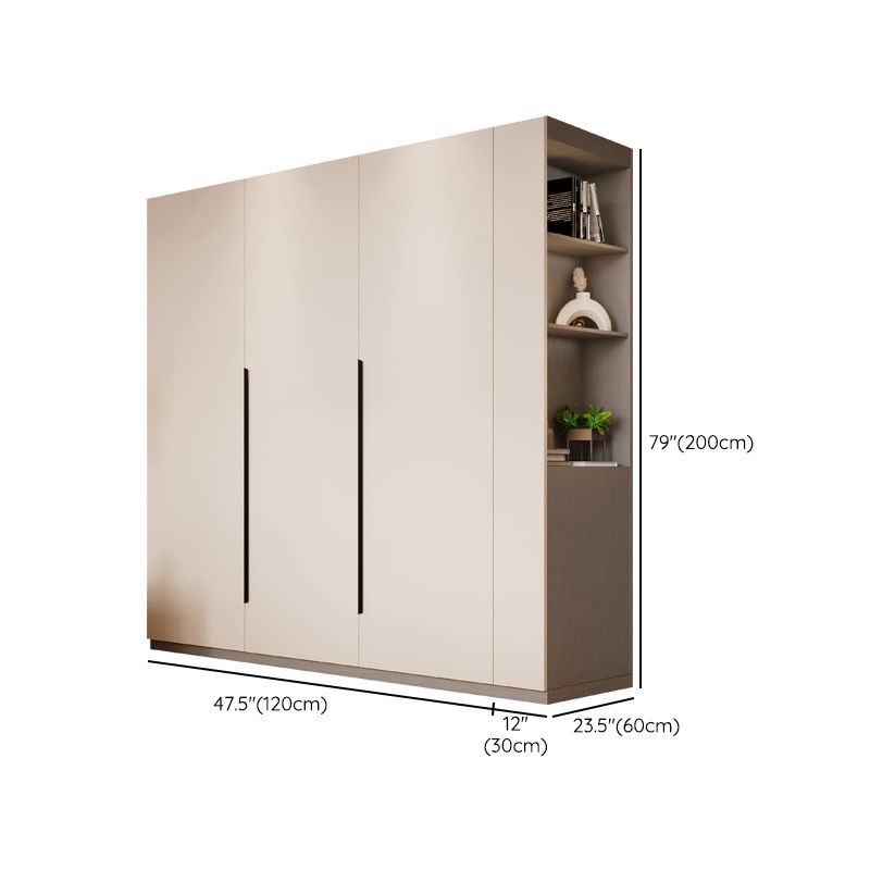 Modern Wood Wardrobe Armoire Freestanding Soft Close Doors Wardrobe Cabinet