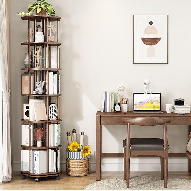 Scandinavian Style Bookshelf Open Back Bookcase for Home and Office Study Room