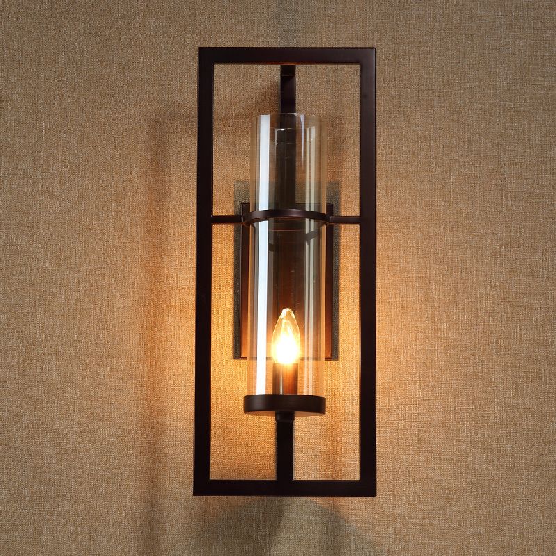 Amber Glass Black Approche du luminaire d'éclairage 1-Light Farmhouse Murd Murd Lighting for Corridor with Metal Frame