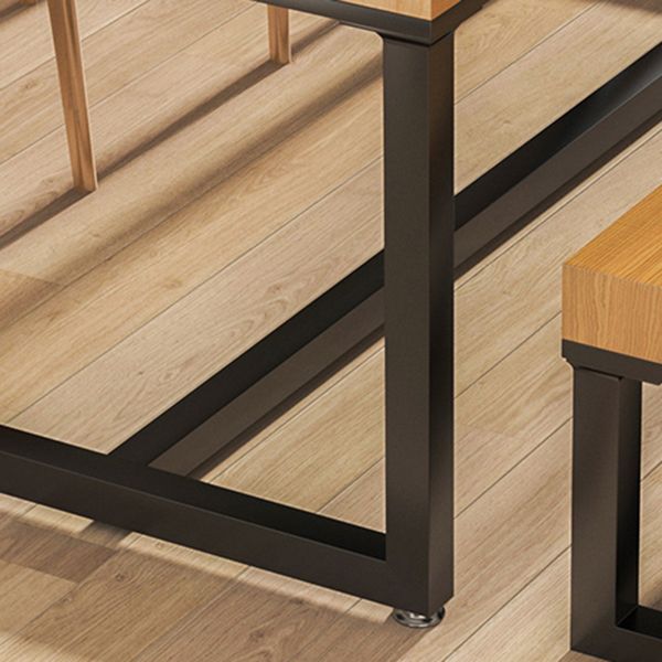 Industrial 1/2/3/4/5 Pieces Dining Set Solid Wood Dining Table with Chairs