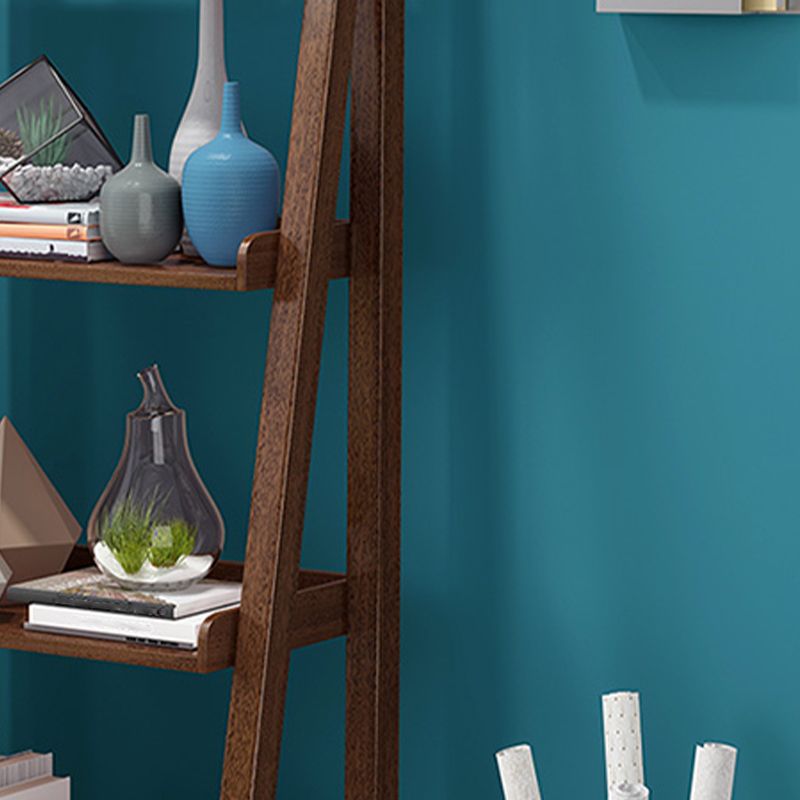 Ladder Bookshelf Modern Walnut Bookcase with 4-shelf for Home Office