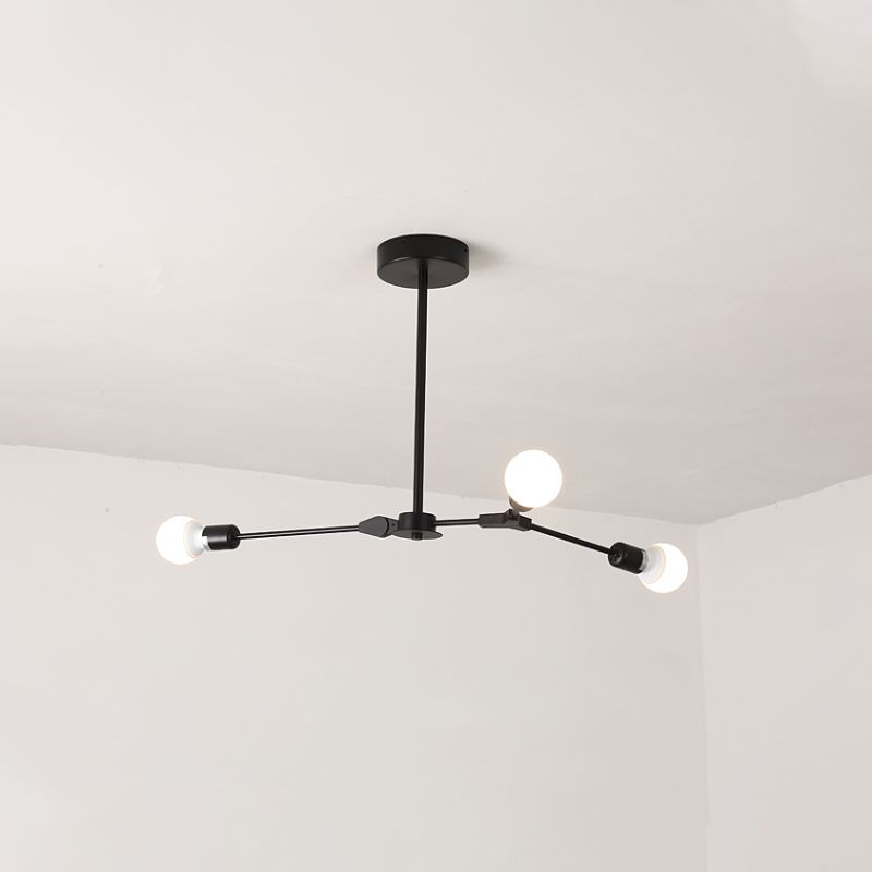 Lampadella RAMABILE RANABLE METALE NORDICO NORME 3/6 LUCI BLACI/GOLD APPENDENTE LUCE