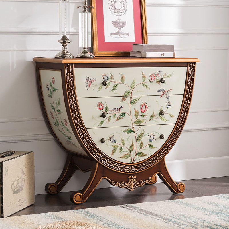 Traditional Storage Chest Solid Wood 15.6 Inch Width Dresser