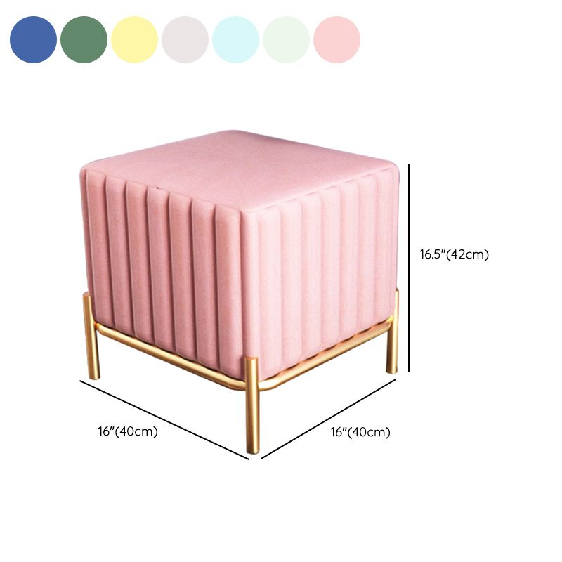 Solid Color Flannel Standard Stool Modern Simple Square Upholstered Ottoman