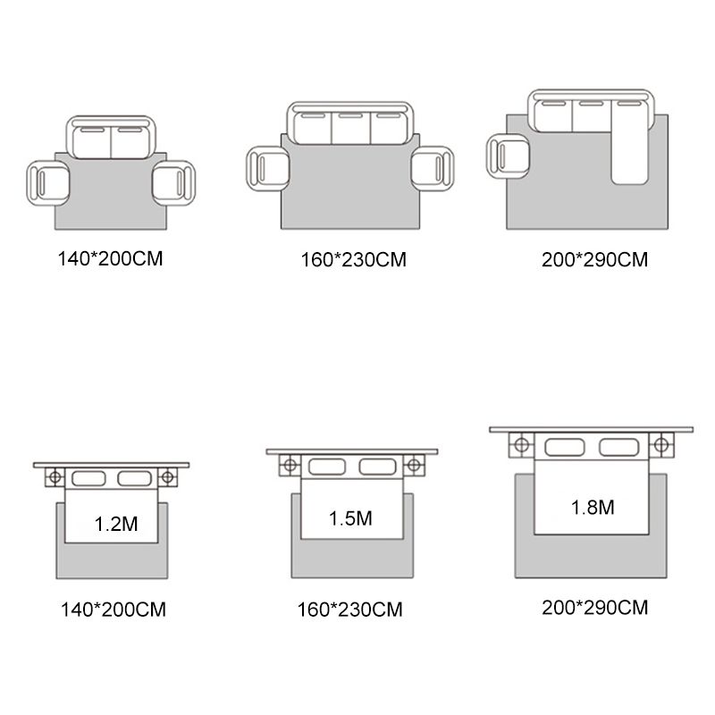 Nordic Color Block Area Carpet Polyester Indoor Rug Non-Slip Backing Rug for Living Room