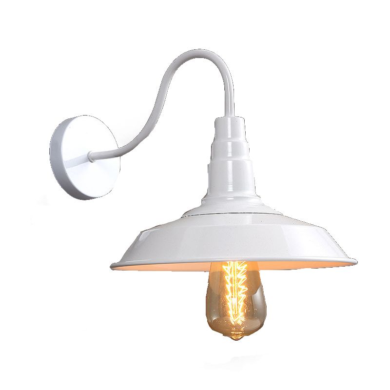 Industrial Wall Sconce Geometric Shape Wall Light with Metal Shade for Doorway