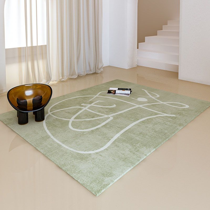 Simplicity Area Carpet Modern Polyester Rug Stain Resistant Washable Rug for Living Room