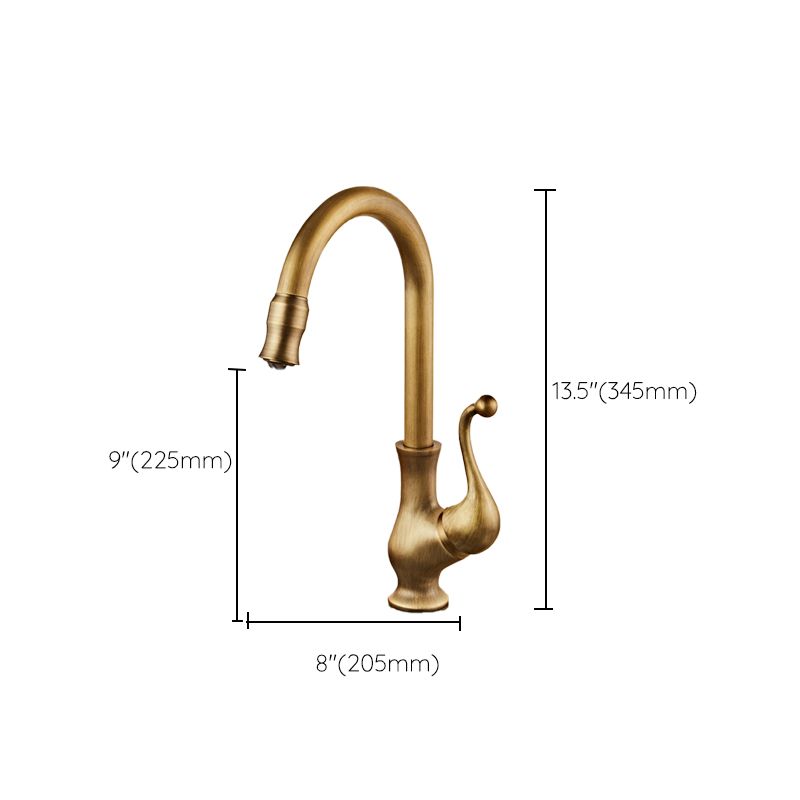 Traditional Standard Bar Faucet 1-Handle with Supply Lines Kitchen Faucet