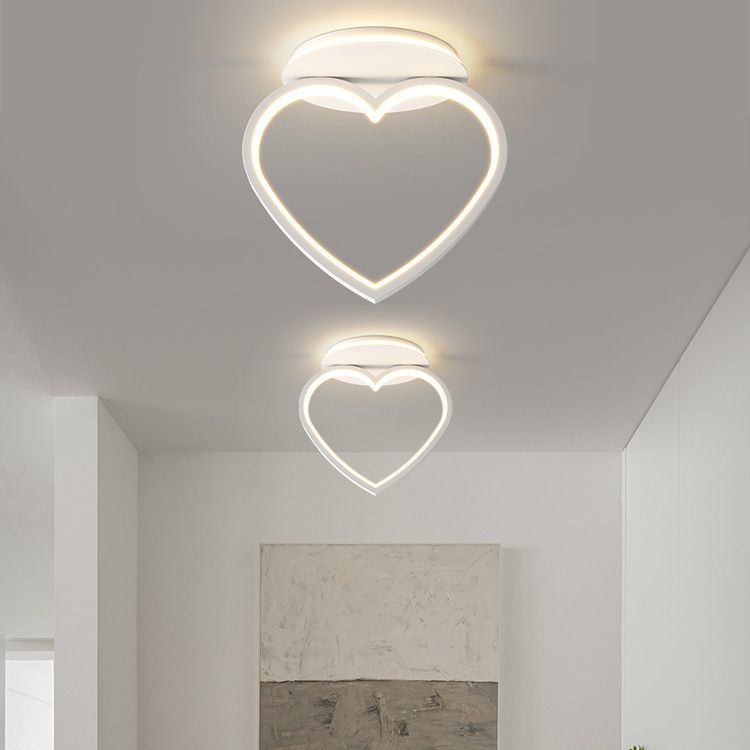 LED White Ceiling Light Contemporary Flush Mount Lighting for Foyer