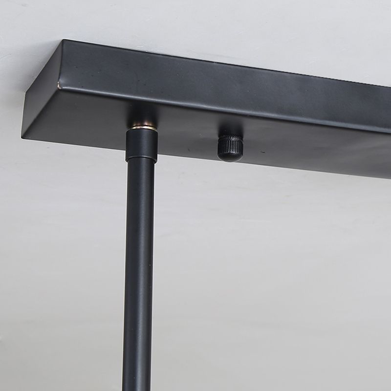 Modern Rectangle Shade Island Pendant Crystal Island Lights for Dinning Room