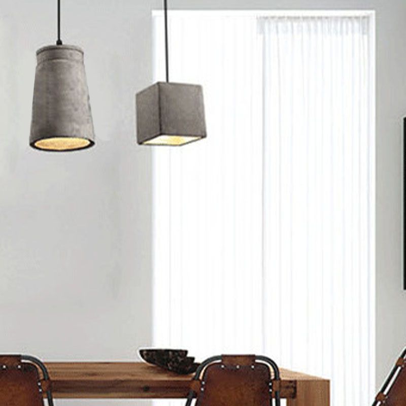 Geometric Down Lighting Pendant Modern Style Cement 1 Light Drop Pendant