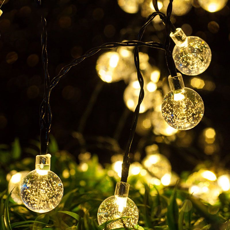 Modern Black Rope Light 50 Lights LED Global Outdoor Water Proof Light Post