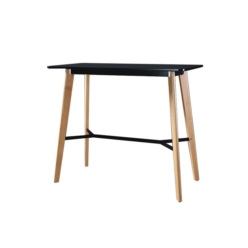Modern Style Wooden Top Rectangle 4 Legs Bar Dining Table for Home