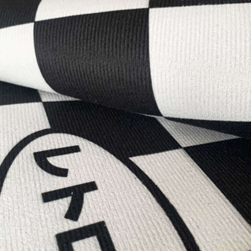 Solid Color Modern Area Carpet Polyester Gingham Indoor Rug Anti-Slip Backing Carpet for Living Room