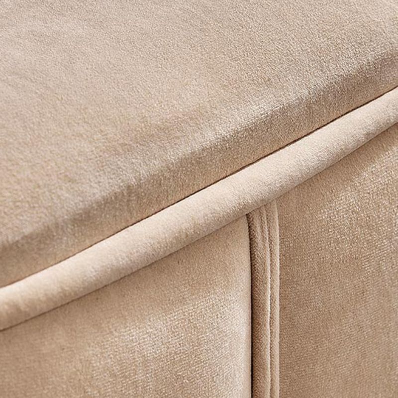 Fade Resistant Cube Ottoman Tufted Velvet Square Solid Color Modern Indoor Ottoman