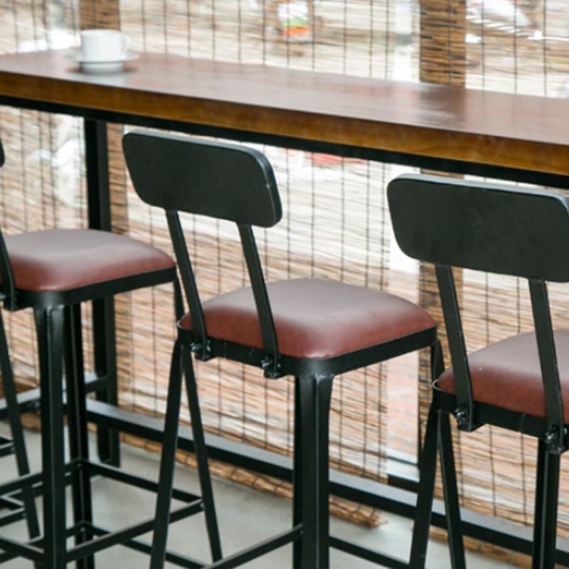 Contemporary Bar Table Set 1/5/7 Pieces Rectangle Solid Wood Counter Table Set